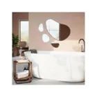 1018566-378 - HUBBA Pebble 3 organically shaped wall mirror, titanium