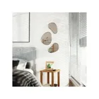 1018566-378 - HUBBA Pebble 3 organically shaped wall mirror, titanium