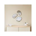 1018566-378 - HUBBA Pebble 3 organically shaped wall mirror, titanium