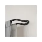 1017290-038 - MIDNIGHT double curtain rod with rounded ends 107-305, black