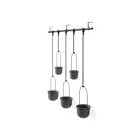 1018086-040 - TRIFLORA Large Hanging Flowerpot Set of 5, black