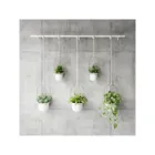 1018086-524 - TRIFLORA Large Hanging Flowerpot Set of 5, white/brass