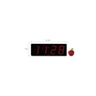 3059 - Wall/table clock "Big D", Plastic, Black, 51.5 x 18 x 4.5 cm