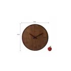 3095BR - Wall Clock "Wood Wood Medium", Wood, Brown, 53 x 3 cm