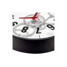 3259WI - Wall Clock "Modern Gear Clock", Plastic, White, 36 cm