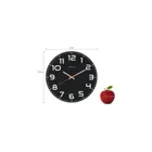 8817ZW - Wall Clock "Classy Round", Glass, Black, 30 cm x 3,5 cm