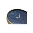 3252BL - Wanduhr "Essential Gold", Glas/Metall, Vintage Blue, 34 cm