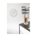 8189WI - Wall clock "Marble", glass/metal, white, 40 cm