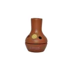 284240 - Terracotta Fire Pot with Colourful Motifs, 9cm