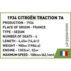 COBI-2263 - CITROEN TRACTION 7A, model, 222 parts, from 7 years onwards