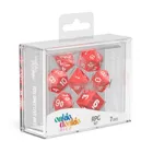 Oakie Doakie Dice RPG Set Marble - Red, 7 pieces