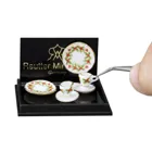 2 Coffee set, mistletoe