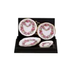 2 dinner sets, rose ribbon