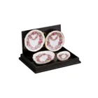 2 dinner sets, rose ribbon