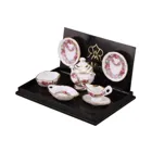 001.577/6 - Miniature, Dining Service for 2 Persons Rose Ribbon