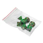 Dice, oblivion, green, bag of 7