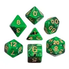 Dice, oblivion, green, bag of 7