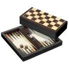 Chess backgammon checkers set, travel, field 22 mm, magnetic, wooden board game