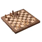 Chess case, square 43 mm, with edge lettering, wooden board game, 1-2 games