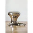 Hamburger stool, glossy, polished