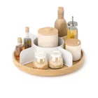 BELLWOOD Lazy Susan divided, white/nature