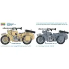 510007403 - Modellbausatz,1:9 Deut.Militärmotorrad mit Seitenwagen