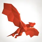 DRACHE_KIRSCHROT - Cherry red dragon craft kit