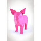 SCHWEIN_ZIEGELROT - Brick red pig craft kit