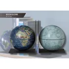 BOOKGLOBE EARTH MOON bookend set