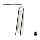 Umbra BELLWOOD LEANING MIRROR BLACK