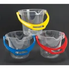 1314 - BUCKET THROUGH. CLEAR H:13,5 CM