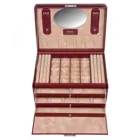 77.107.015043 - Jewellery box Lena new classic red leather