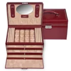 77.107.015043 - Jewellery box Lena new classic red leather