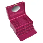 74.519.560707 - Jewellery box Karen colisimo pink full-grain cowhide