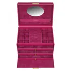 74.519.560707 - Jewellery box Karen colisimo pink full-grain cowhide