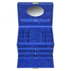 74.519.561515 - Jewellery box Karen colisimo blue full grain leather