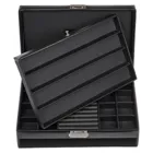 2040.0104N04 - Ring and collector's case black exclusive black leather