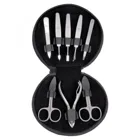 TR500R.1504 - 8-piece manicure case manicure set black leather