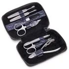 TR400R.504.0140 - 7-piece manicure case ornamento / navy (leather)