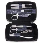 TR400R.504.0140 - 7-piece manicure case ornamento / navy (leather)