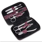 TR400R.504.0101 - 7-piece manicure case ornamento / bordeaux (leather)