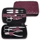 TR400R.504.0101 - 7-piece manicure case ornamento / bordeaux (leather)