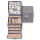 29.510.561643 - Jewellery box Evita fleur venice grey leather