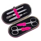 TF200R.1007 - 5-piece manicure case manicure set pink leather