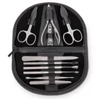 TR850R.1504 - 10-piece manicure case Manicure set black leather