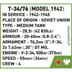 COBI-3088 - 101 PCS HC WWII /3088/ T-34/76