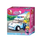 M38-B0600B - Mini construction set patrol car with policewoman