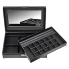 44.107.0104N04 - Jewellery box Isa black exclusive black (leather)