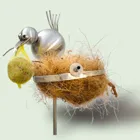 1621 - Coco tit dumpling holder and nest building aid Garden decoration Feeding aid