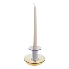 GLA018 - Candle holder YELLOW RAINBOW